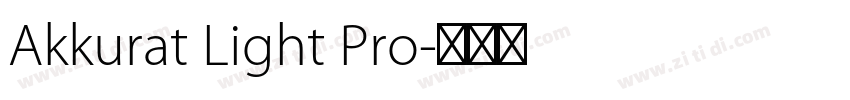 Akkurat Light Pro字体转换